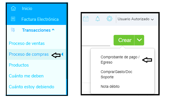 Cómo crear un comprobante de egreso