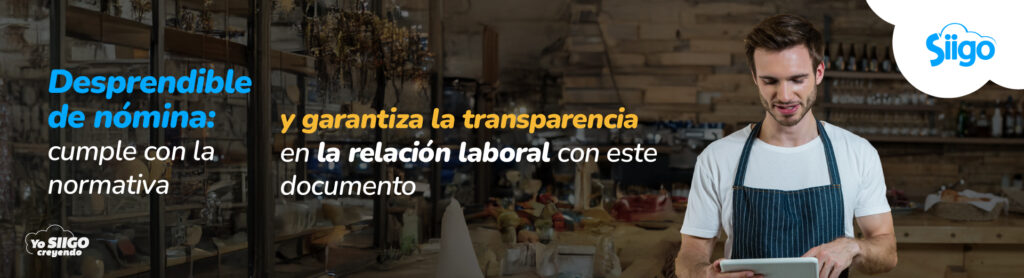 Desprendible de nómina.