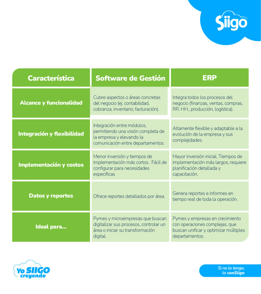 ERP vs. Software de Gestión