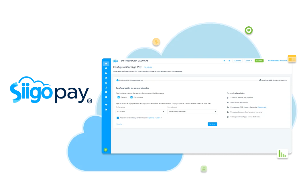 Recibir pagos puntuales y completos, en línea